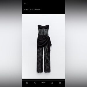 Zara black lace jumpsuit